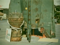 V2 Raketenmotor auf Ausstellung in USA 1945