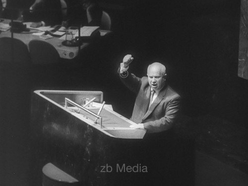 Chruschtschow spricht vor der UNO Vollversammlung 1960