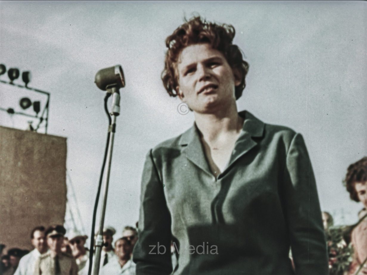 Valentina Tereschkowa vor ihrem Flug