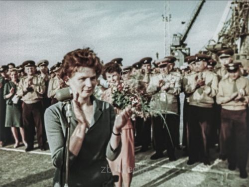 Valentina Tereschkowa vor ihrem Flug
