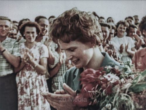 Valentina Tereschkowa vor ihrem Flug