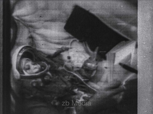 Fernsehfunkbild Valentina Tereschkova im Raumschiff