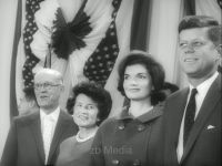 Wahlsieger John F. Kennedy mit Familie 1960