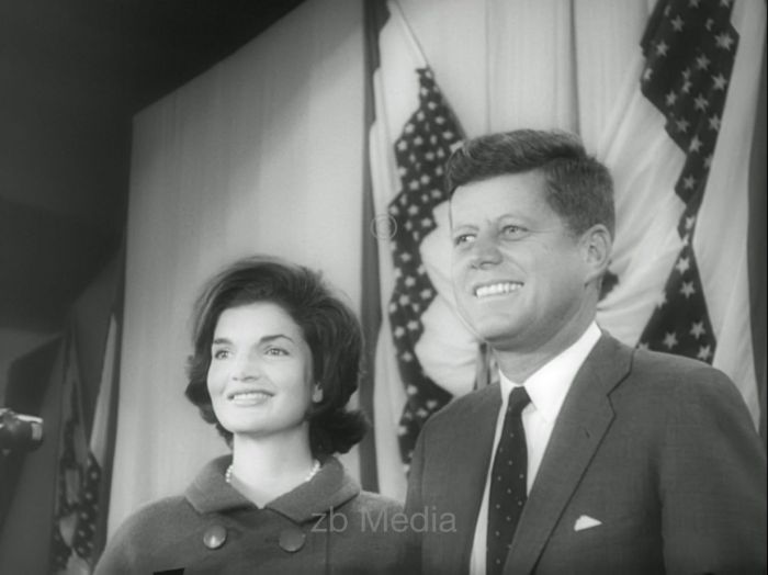 Wahlsieger John F. Kennedy mit Jacqueline Kennedy 1960