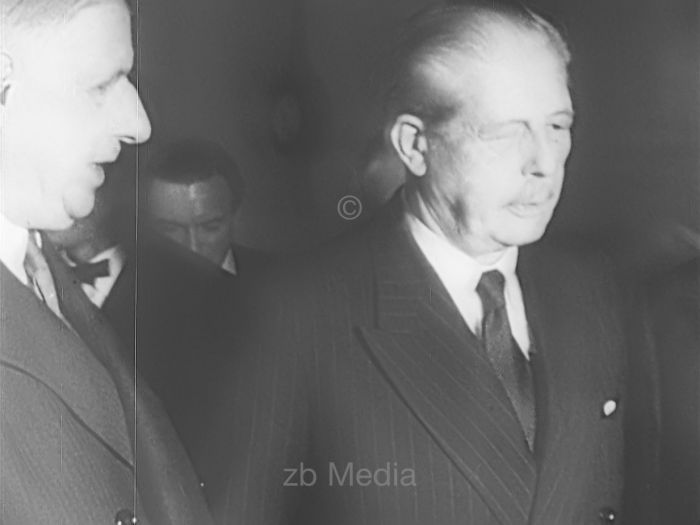 Präsident Charles de Gaulle und Premier MacMillan 1960