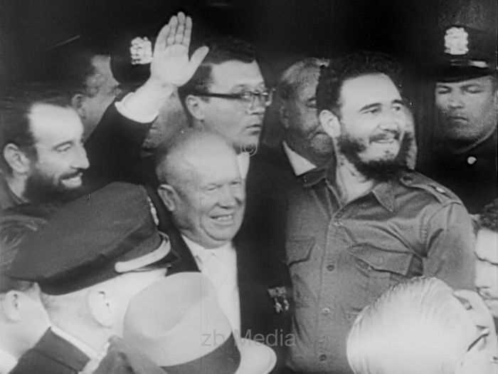 Fidel Castro und Nikita Chruschtschow 1960