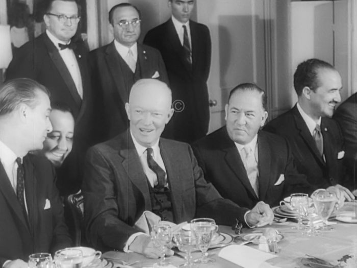 Präsident Eisenhower und Premier MacMillan 1960