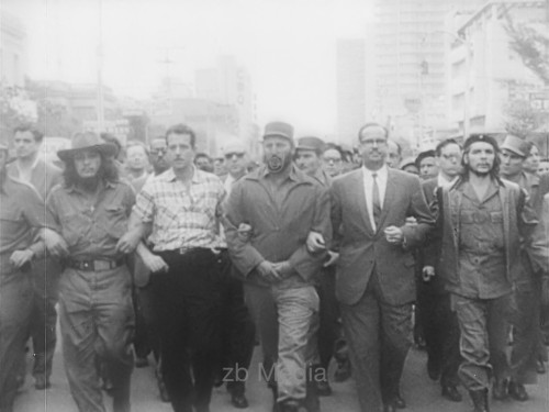 Fidel Castro auf Demonstration in Cuba
