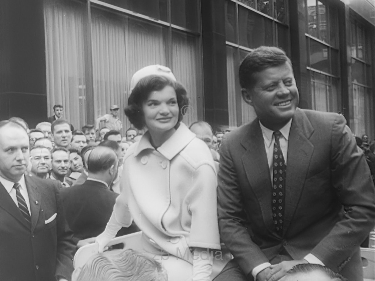 John and Jacqueline Kennedy after presidential election