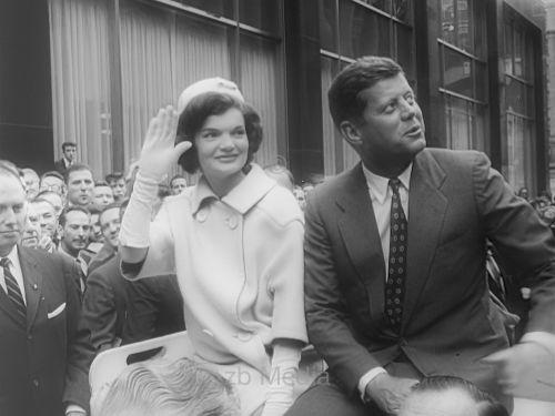 John und Jacqueline Kennedy nach Präsidentenwahl