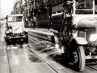 Straßenreinigung in Berlin 1930