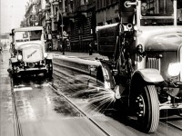 Straßenreinigung in Berlin 1930