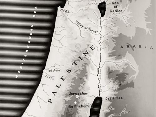 Karte von Palästina 1937