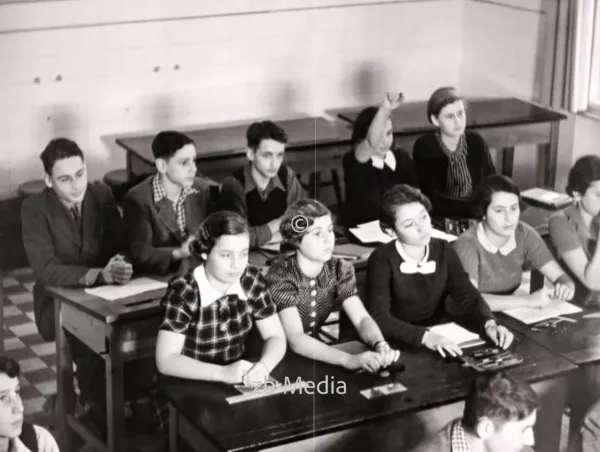 Schulklasse in der jüdischen Goldschmidtschule in Berlin 1937