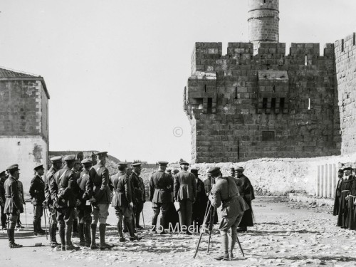 Feldmarschall Allenby empfängt die Honoratioren von Jerusalem 1917
