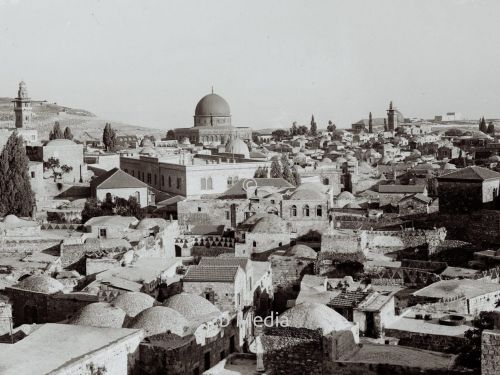 Altstadt von Jerusalem mit Felsendom 1930