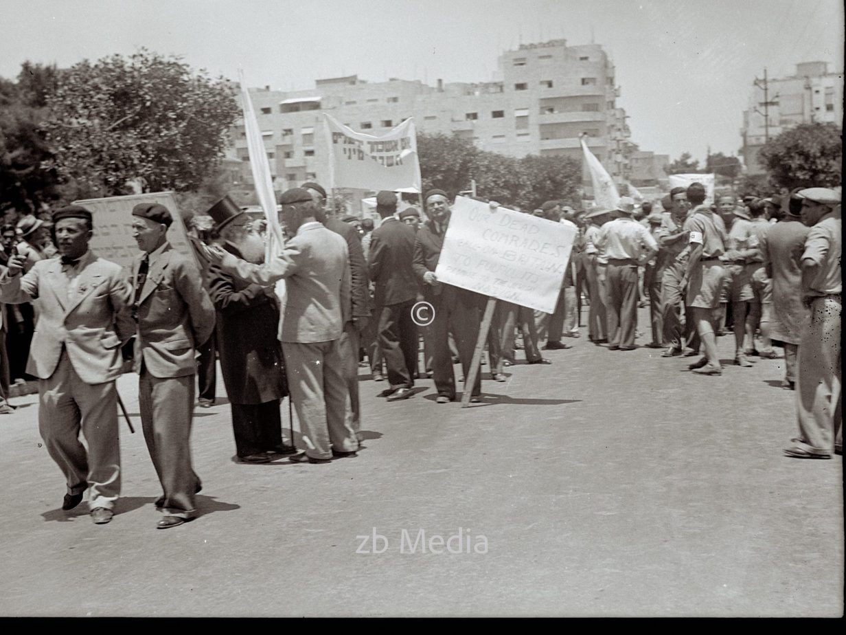 Jüdische Protestdemonstrationen gegen das Weißbuch Palästina 1939