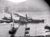 Fährbrücke am Rhein bei Königswinter 1937