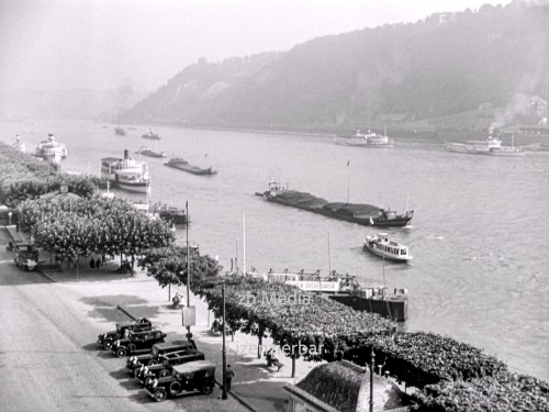 Fährbrücke am Rhein bei Königswinter 1937