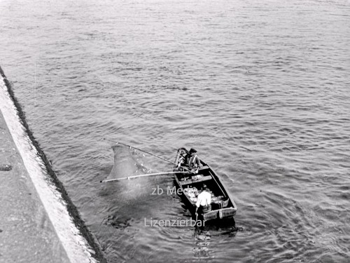 Fischfang am Rheinufer 1937