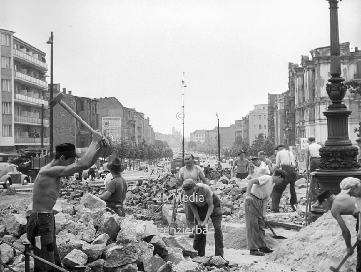 Bauarbeiter in Berlin 1955