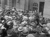 Kriegsausbruch 1914 in Berlin - Sturm auf Bank