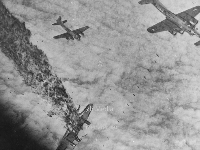 Abschuss einer B-17 Flying Fortress