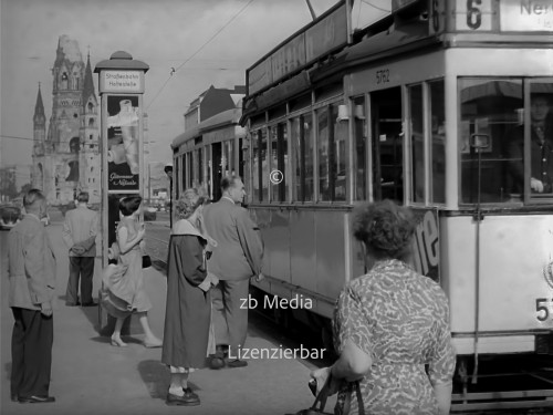 Straßenbahnhaltestelle Berlin 1955