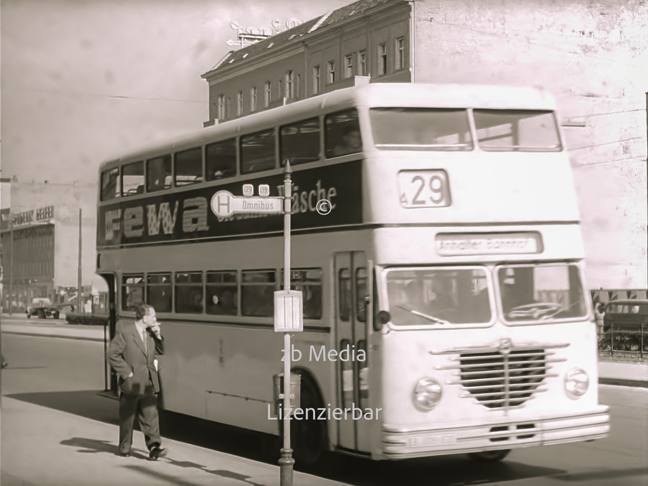 Bushaltestelle Berlin 1955