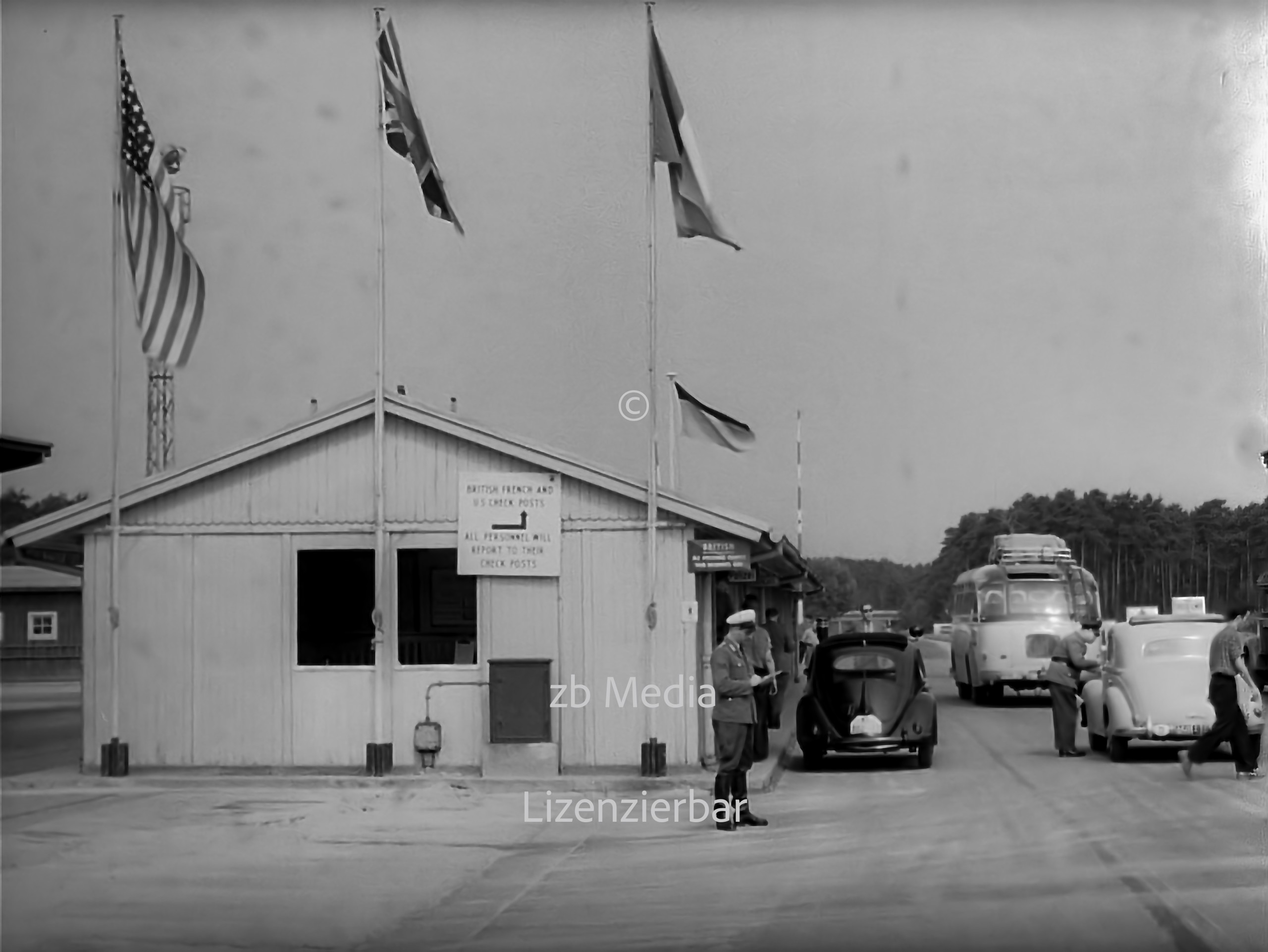 Checkpoint Zonengrenze Berlin 1955