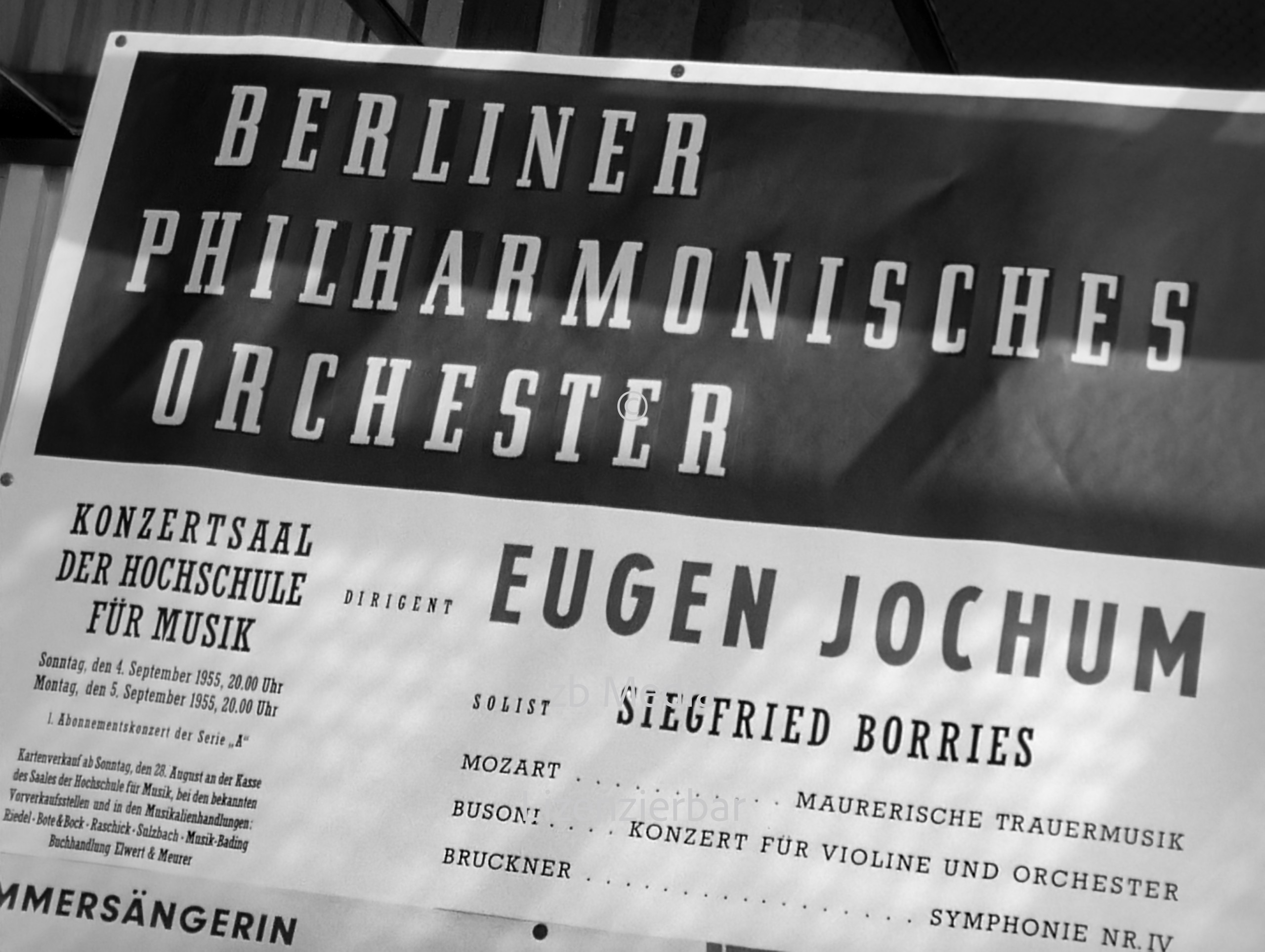 Konzertplakate in Berlin 1955