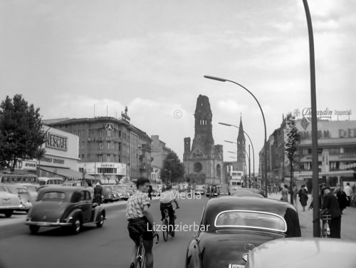 Gedächtniskirche, Kurfürstendamm Berlin 1955