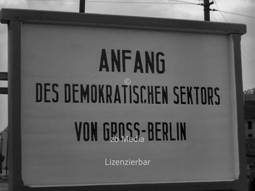 Tafel Demokratischer Sektor von Gross-Berlin 1955