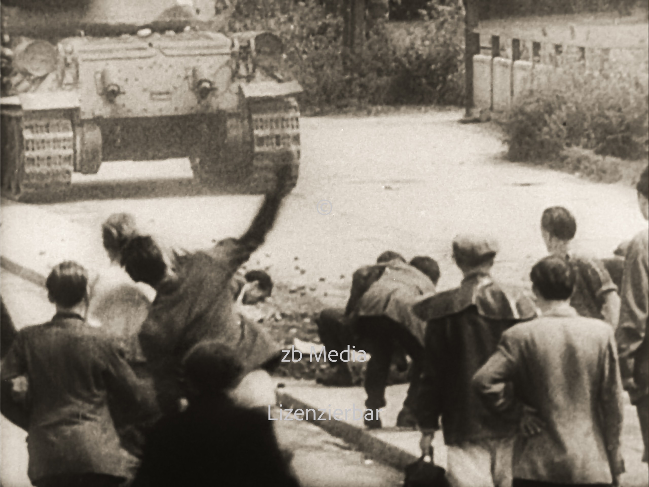 Sowjetische Panzer in Berlin am 17. Juni 1953