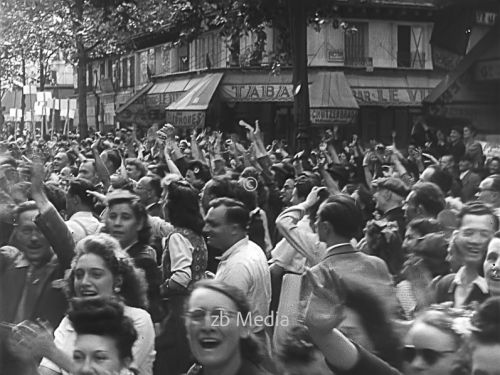 Befreiung von Paris 1944 Menschenmenge