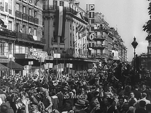 Befreiung von Paris 1944 Menschenmenge