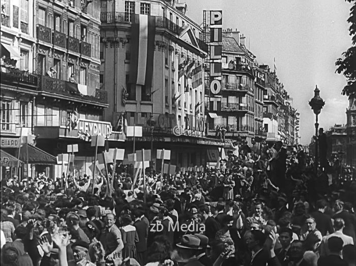 Befreiung von Paris 1944 Menschenmenge