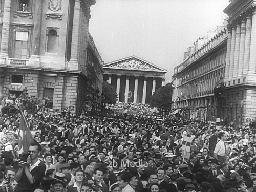 Befreiung von Paris 1944 Menschenmenge