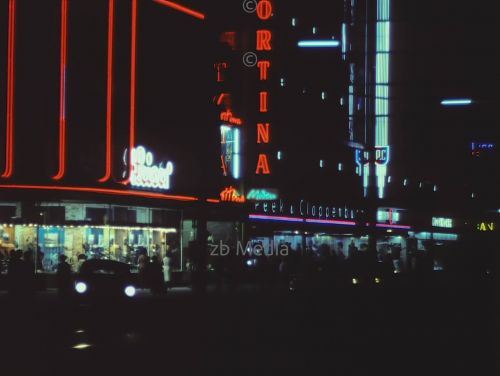Nacht am Kurfürstendamm in Berlin 1961