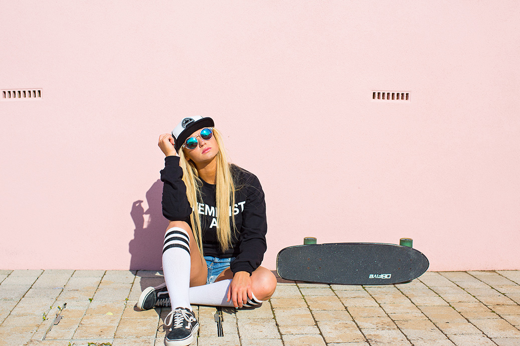 Monthly Gift Apparel Skater Girl Look Book. Product and Lifestyle Photography by Marianne Taylor.