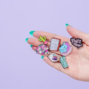 Colourful product photography for Punky Pins by Marianne Taylor.