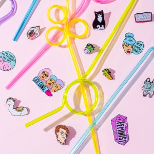 Colourful product photography for Punky Pins by Marianne Taylor.