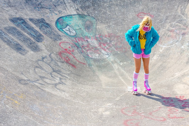 Colourful skate lifestyle photography and styling by Marianne Taylor.