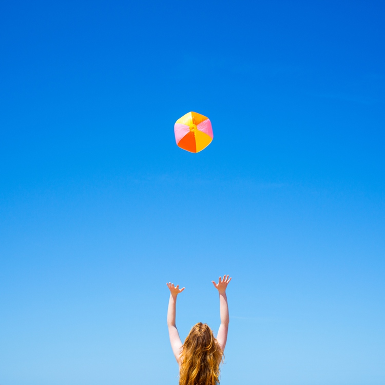 Colourful beach lifestyle photoin Cornwall by Marianne Taylor.