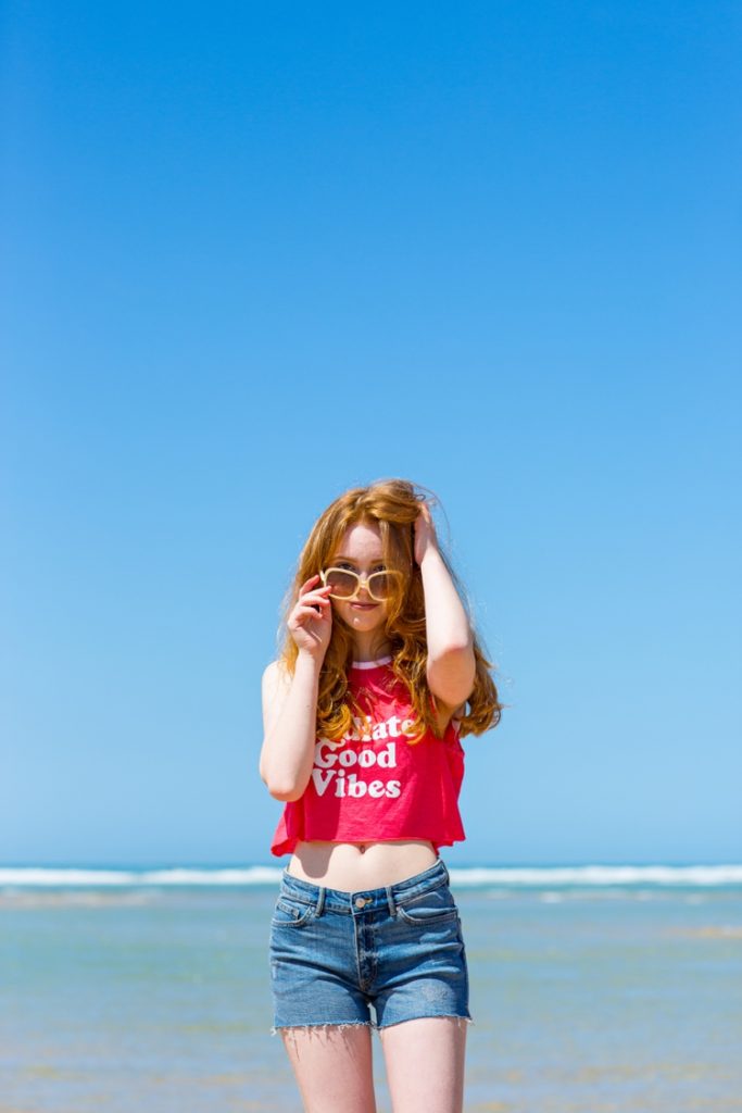 Colourful beach lifestyle photoin Cornwall by Marianne Taylor.