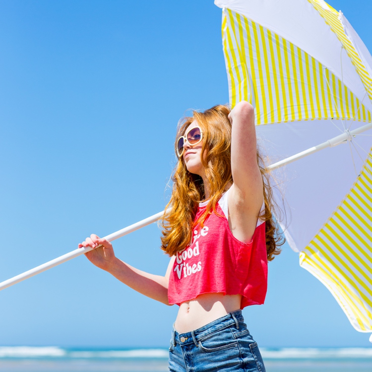 Colourful beach lifestyle photoin Cornwall by Marianne Taylor.