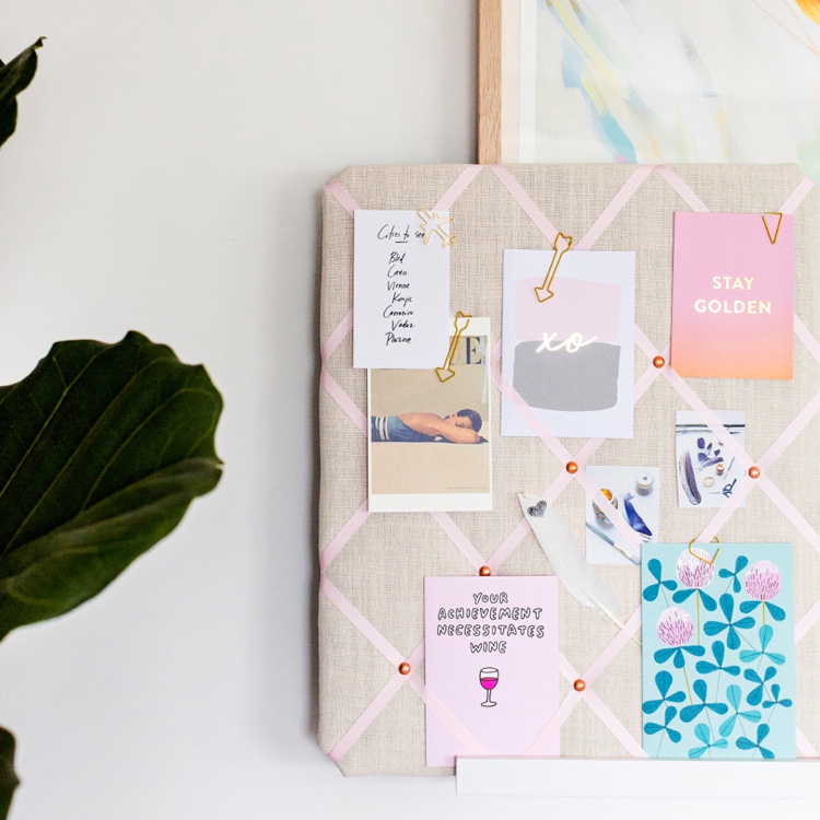 Colourful product photography and styling of memo boards by Marianne Taylor.