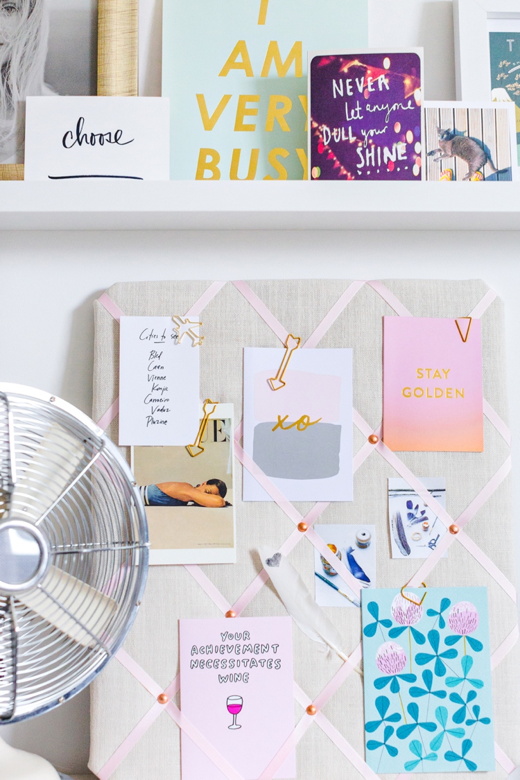 Colourful product photography and styling of memo boards by Marianne Taylor.