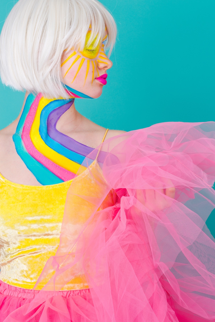 Rainbow facepainting by Colour Ahead. Photography & styling by Marianne Taylor.