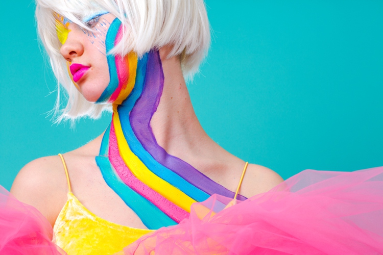 Rainbow facepainting by Colour Ahead. Photography & styling by Marianne Taylor.